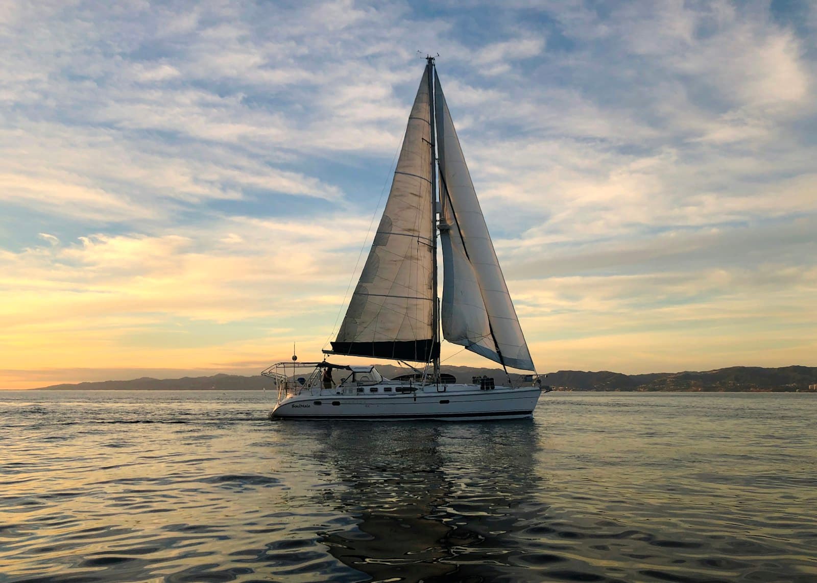 Sailboat on the water near San Francisco